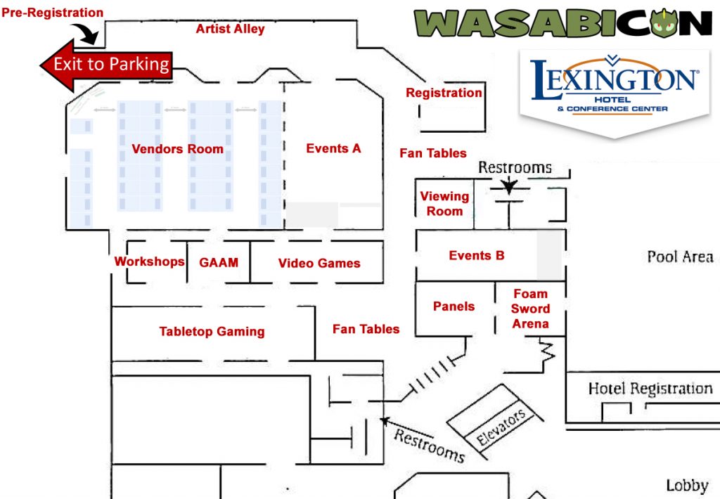 WasabiCon 2016 Map