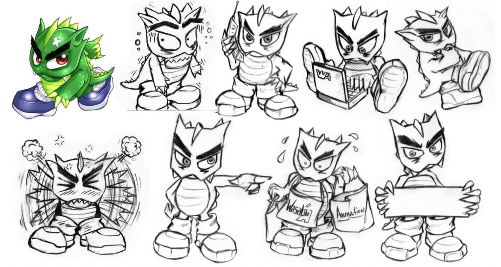 Wasabizilla Sketches 1